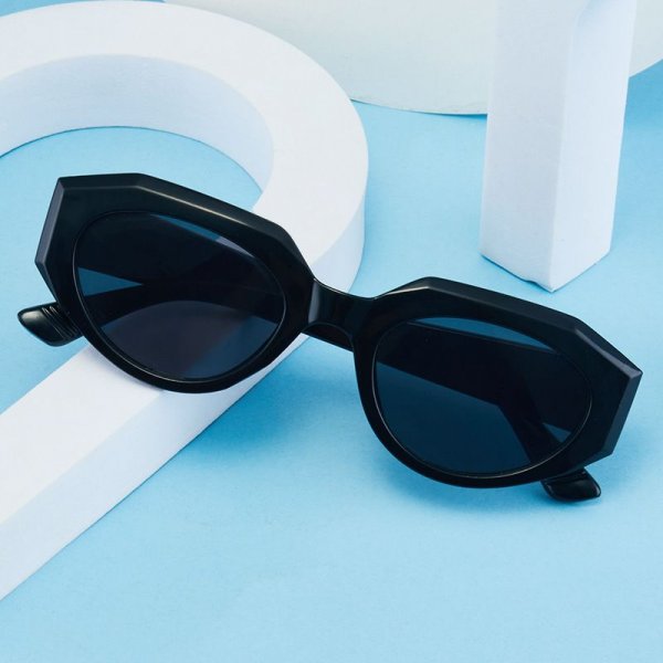 Polygonal Sunglasses Hip Hop Cat Eye Sunglasses Sun Protection Eyewear