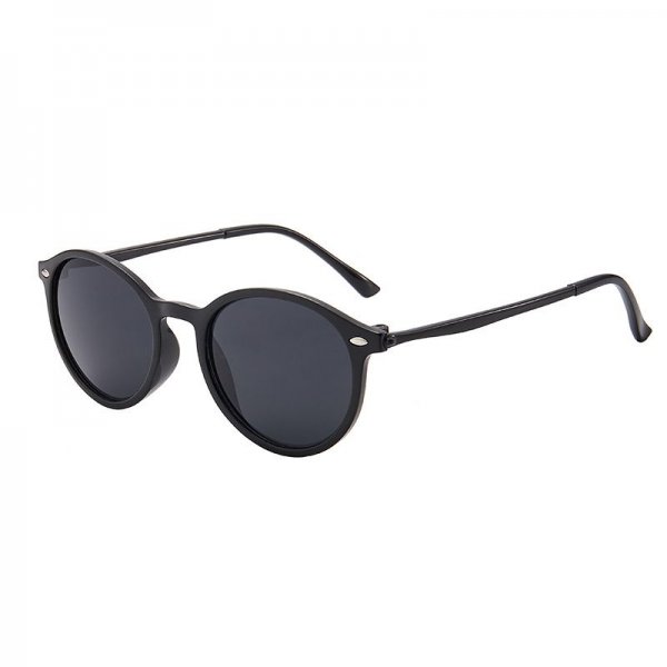 Round frame rice studded sunglasses UV protection thin face multicolor film sunglasses