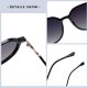 Retro round face sunglasses ladies large frame elegant fashion polarized sunglasses outdoor sunshade driving glasses