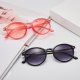 Round frame rice studded sunglasses UV protection thin face multicolor film sunglasses